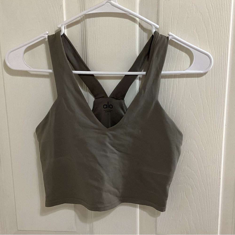 ALO racerback top green size small